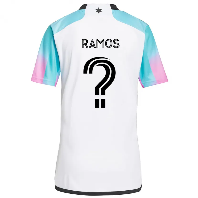 Danxen Kinderen Jason Ramos #0 Wit Blauw Zwart Uitshirt Uittenue 2024/25 T-Shirt