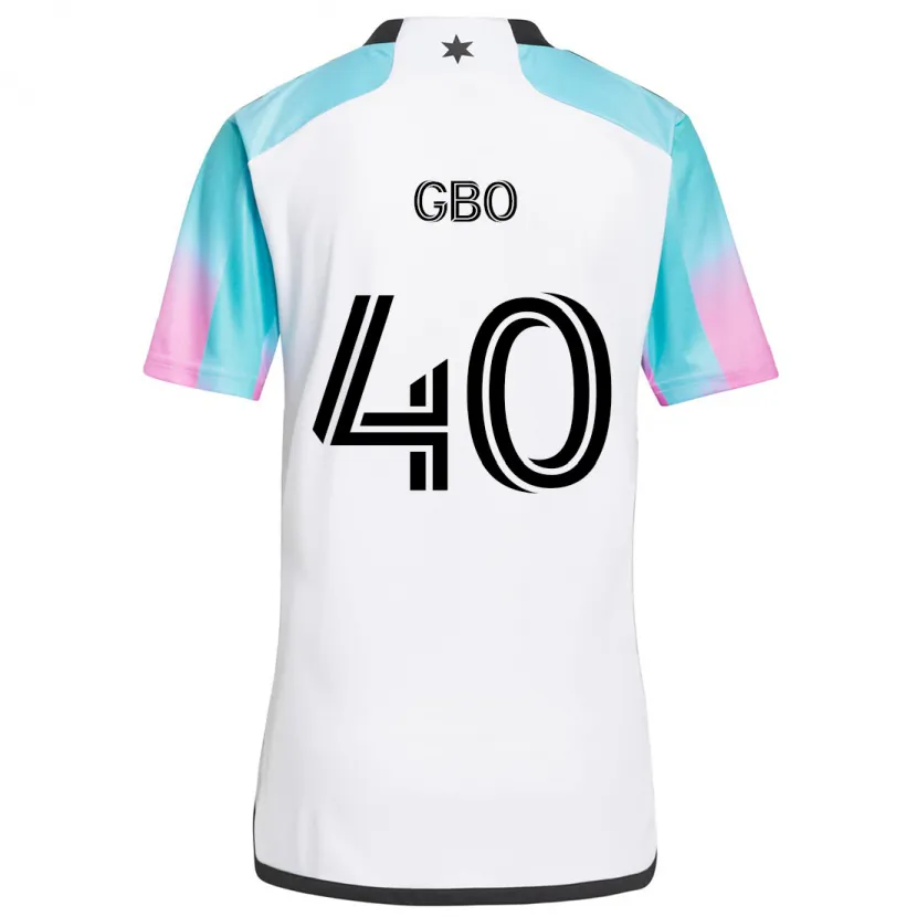 Danxen Kinderen Cedrik Gbo #40 Wit Blauw Zwart Uitshirt Uittenue 2024/25 T-Shirt