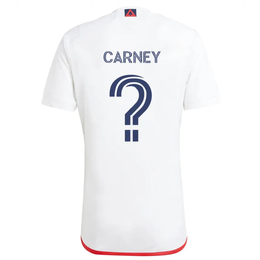 Danxen Kinderen Ryan Carney #0 Wit Rood Uitshirt Uittenue 2024/25 T-Shirt