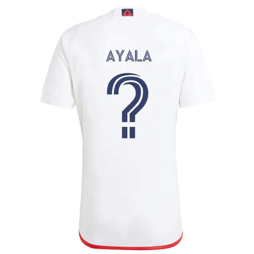 Danxen Kinderen Paolo Ayala #0 Wit Rood Uitshirt Uittenue 2024/25 T-Shirt