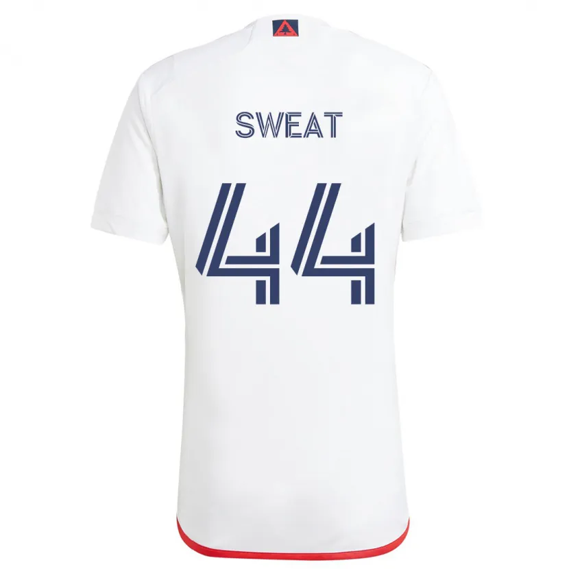 Danxen Kinderen Ben Sweat #44 Wit Rood Uitshirt Uittenue 2024/25 T-Shirt