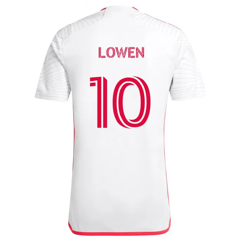 Danxen Kinderen Eduard Löwen #10 Wit Rood Uitshirt Uittenue 2024/25 T-Shirt