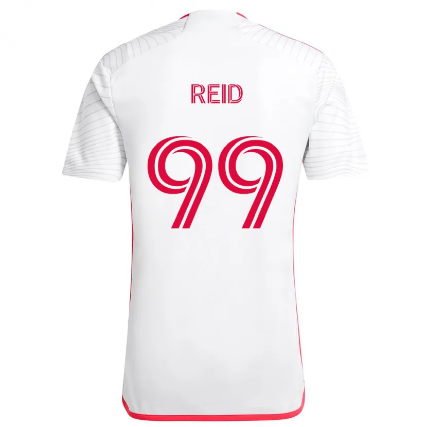 Danxen Kinderen Jayden Reid #99 Wit Rood Uitshirt Uittenue 2024/25 T-Shirt