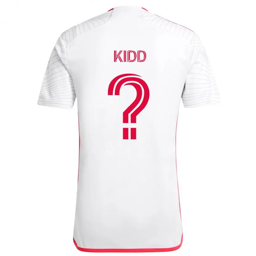 Danxen Kinderen Matteo Kidd #0 Wit Rood Uitshirt Uittenue 2024/25 T-Shirt