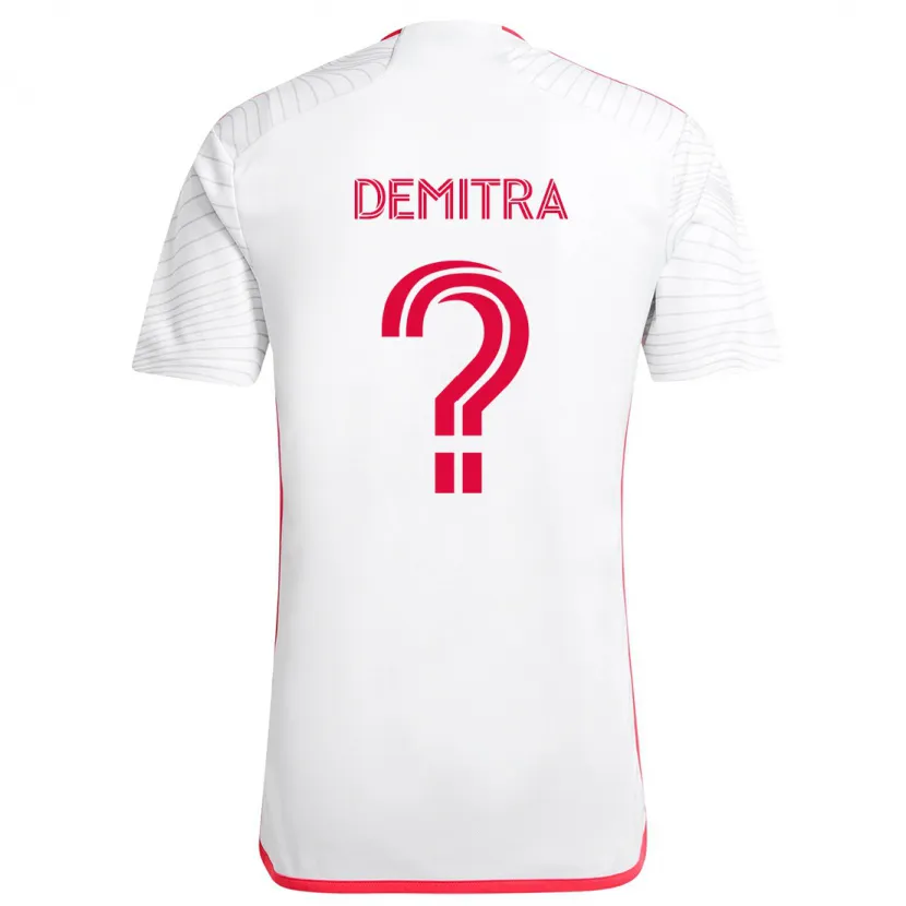 Danxen Kinderen Lucas Demitra #0 Wit Rood Uitshirt Uittenue 2024/25 T-Shirt