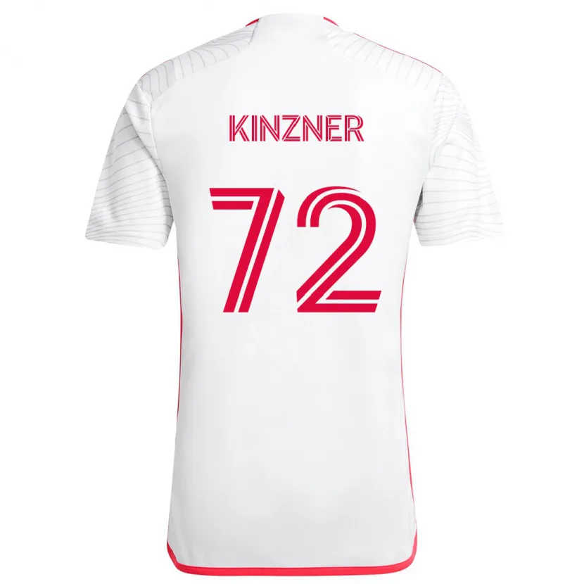 Danxen Kinderen Eric Kinzner #72 Wit Rood Uitshirt Uittenue 2024/25 T-Shirt