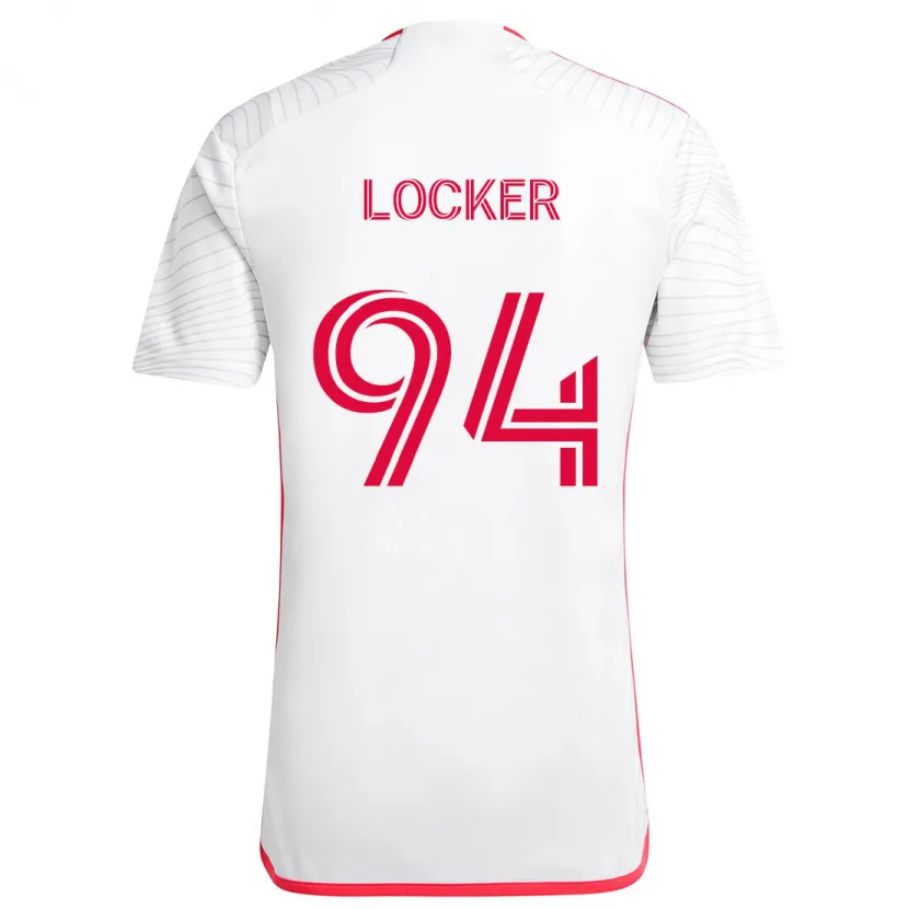 Danxen Kinderen Carson Locker #94 Wit Rood Uitshirt Uittenue 2024/25 T-Shirt