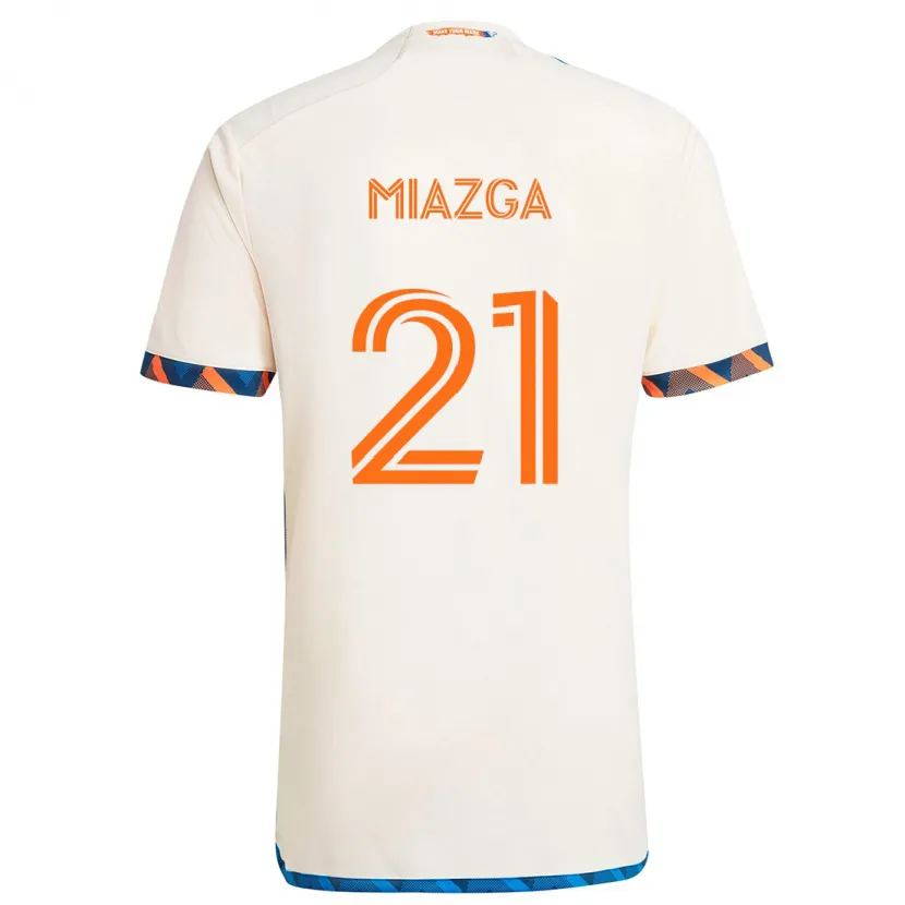 Danxen Kinderen Matt Miazga #21 Wit Oranje Uitshirt Uittenue 2024/25 T-Shirt