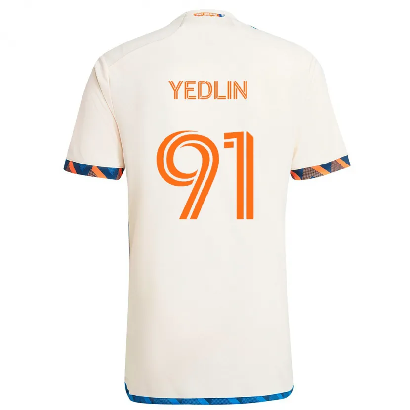 Danxen Kinderen Deandre Yedlin #91 Wit Oranje Uitshirt Uittenue 2024/25 T-Shirt