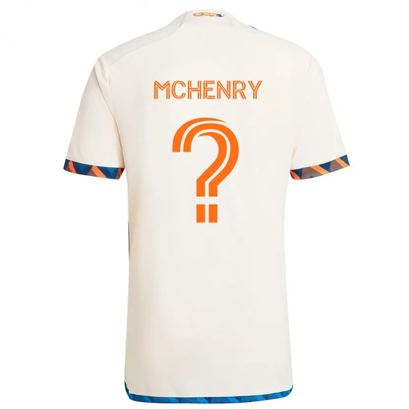 Danxen Kinderen Nicholas Mchenry #0 Wit Oranje Uitshirt Uittenue 2024/25 T-Shirt