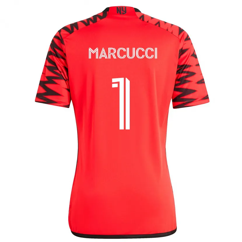 Danxen Kinderen Aj Marcucci #1 Rood Zwart Wit Uitshirt Uittenue 2024/25 T-Shirt