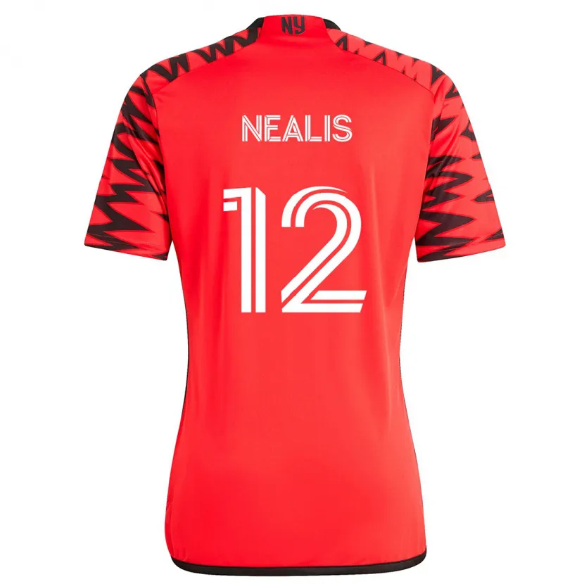 Danxen Kinderen Dylan Nealis #12 Rood Zwart Wit Uitshirt Uittenue 2024/25 T-Shirt