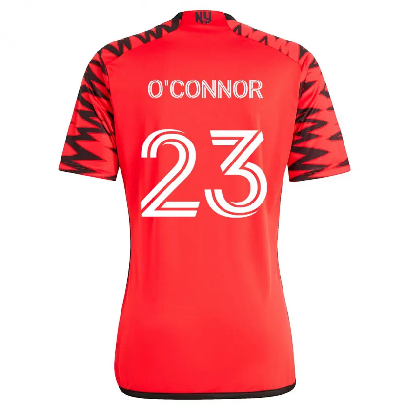 Danxen Kinderen Aidan O'connor #23 Rood Zwart Wit Uitshirt Uittenue 2024/25 T-Shirt