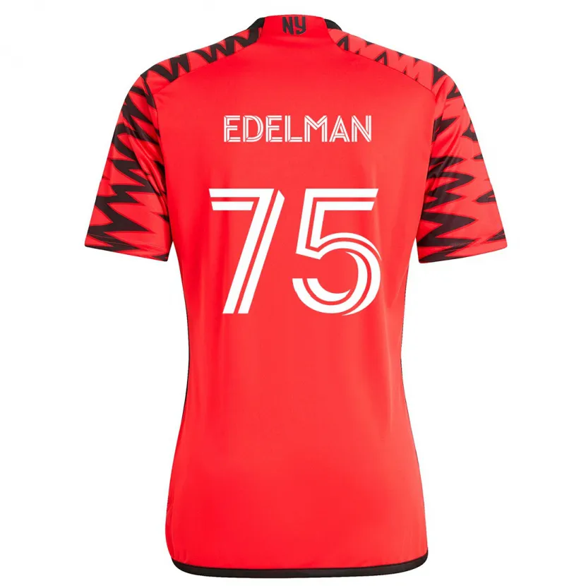 Danxen Kinderen Daniel Edelman #75 Rood Zwart Wit Uitshirt Uittenue 2024/25 T-Shirt