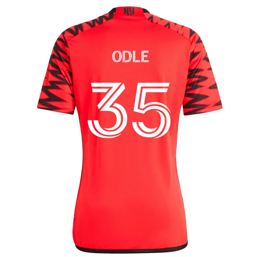 Danxen Kinderen Dallas Odle #35 Rood Zwart Wit Uitshirt Uittenue 2024/25 T-Shirt