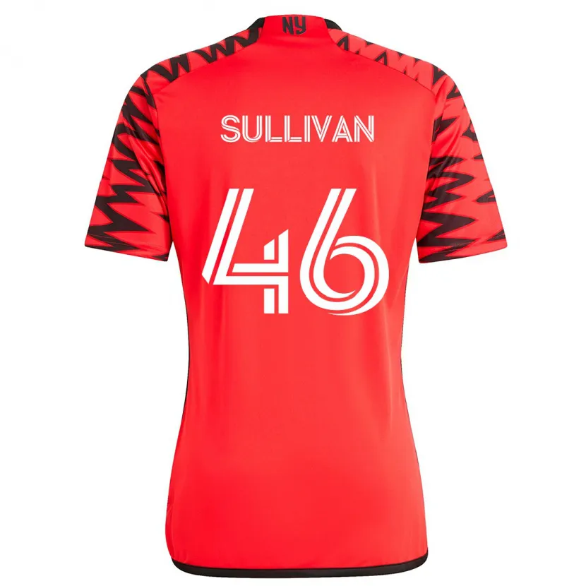 Danxen Kinderen Dylan Sullivan #46 Rood Zwart Wit Uitshirt Uittenue 2024/25 T-Shirt