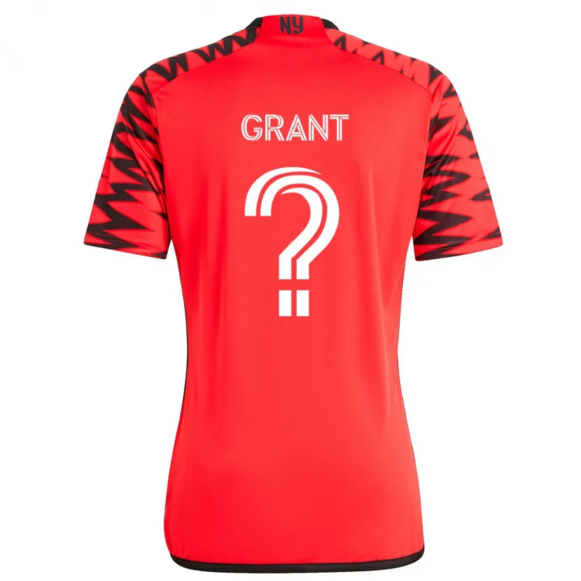 Danxen Kinderen Joshua Grant #0 Rood Zwart Wit Uitshirt Uittenue 2024/25 T-Shirt