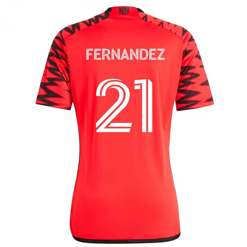 Danxen Kinderen Omir Fernandez #21 Rood Zwart Wit Uitshirt Uittenue 2024/25 T-Shirt