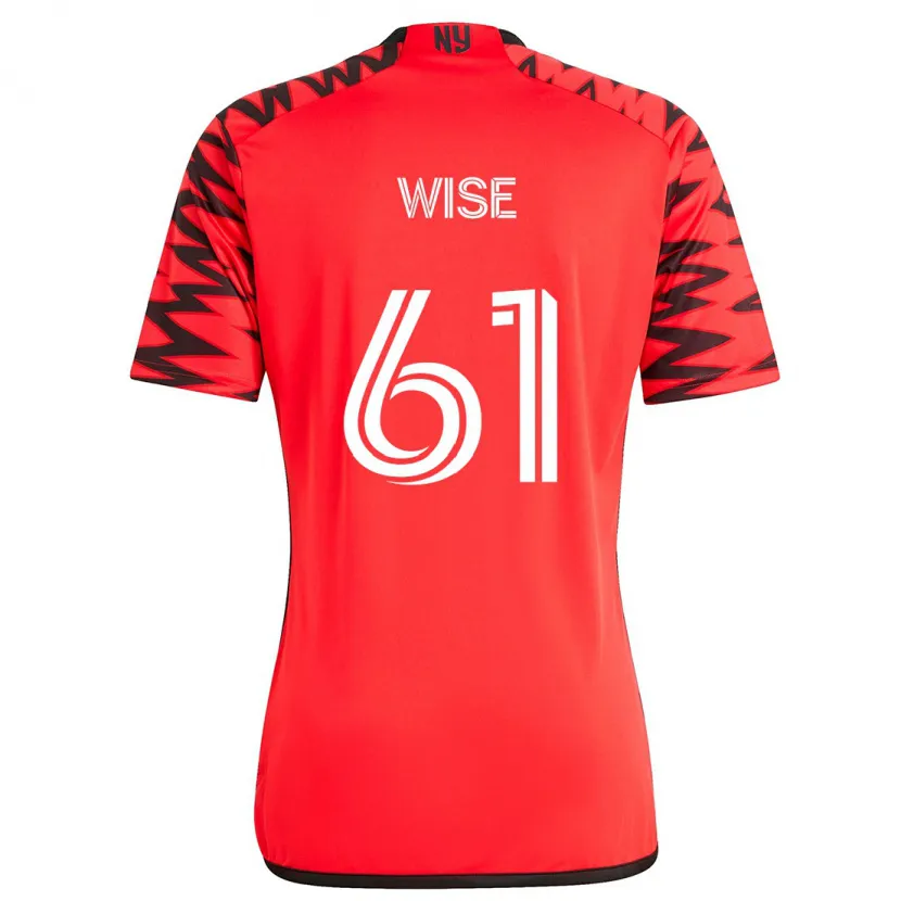 Danxen Kinderen Henry Wise #61 Rood Zwart Wit Uitshirt Uittenue 2024/25 T-Shirt