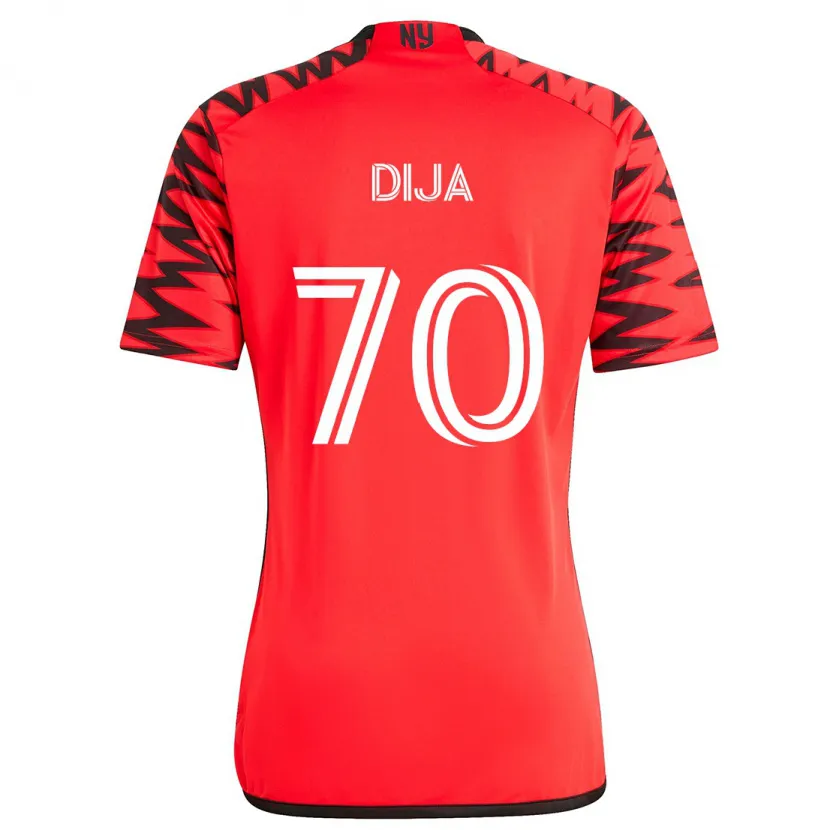 Danxen Kinderen Dija #70 Rood Zwart Wit Uitshirt Uittenue 2024/25 T-Shirt