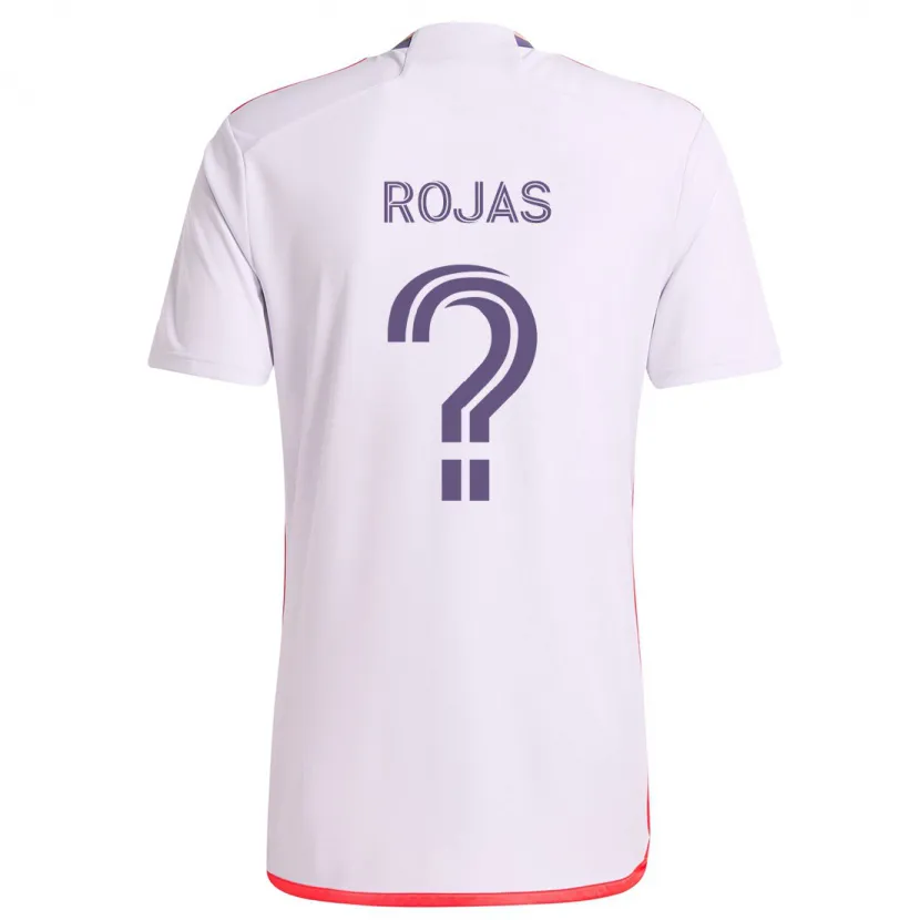 Danxen Kinderen Juan Rojas #0 Wit Rood Paars Uitshirt Uittenue 2024/25 T-Shirt