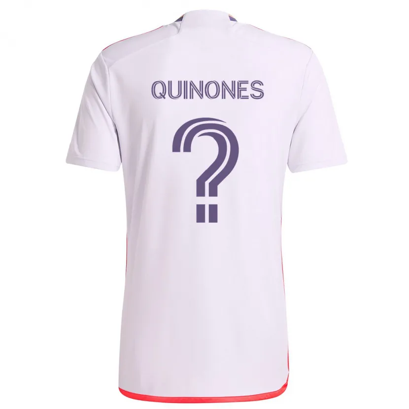 Danxen Kinderen Lucas Quiñones #0 Wit Rood Paars Uitshirt Uittenue 2024/25 T-Shirt