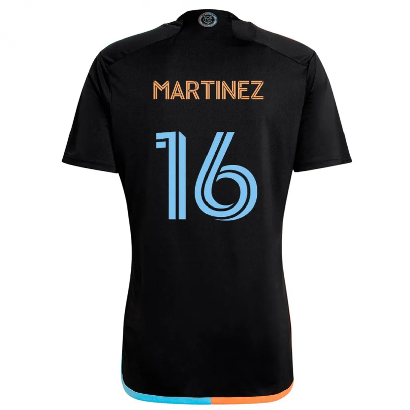 Danxen Kinderen Alonso Martínez #16 Zwart Oranje Blauw Uitshirt Uittenue 2024/25 T-Shirt