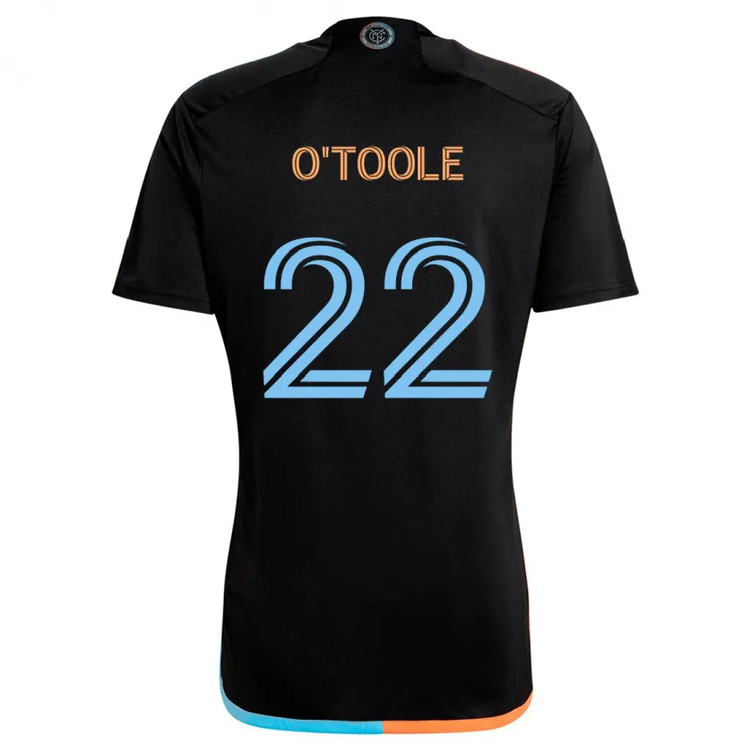 Danxen Kinderen Kevin O'toole #22 Zwart Oranje Blauw Uitshirt Uittenue 2024/25 T-Shirt