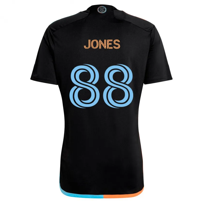 Danxen Kinderen Malachi Jones #88 Zwart Oranje Blauw Uitshirt Uittenue 2024/25 T-Shirt