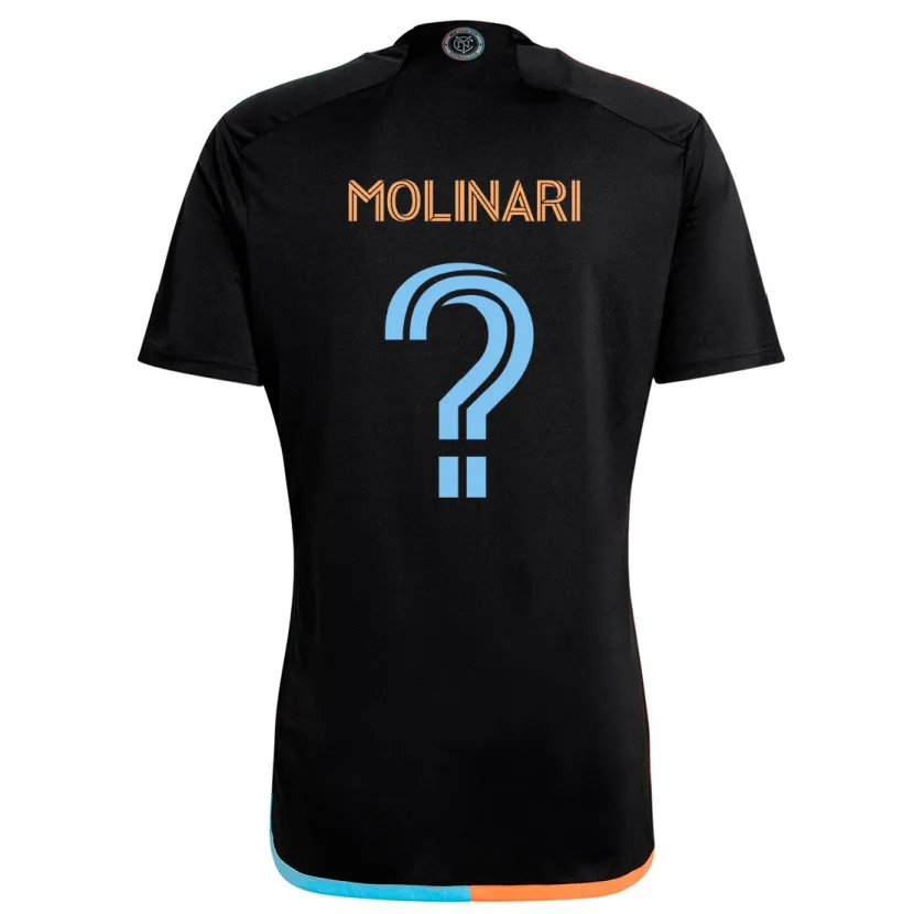 Danxen Kinderen Peter Molinari #0 Zwart Oranje Blauw Uitshirt Uittenue 2024/25 T-Shirt