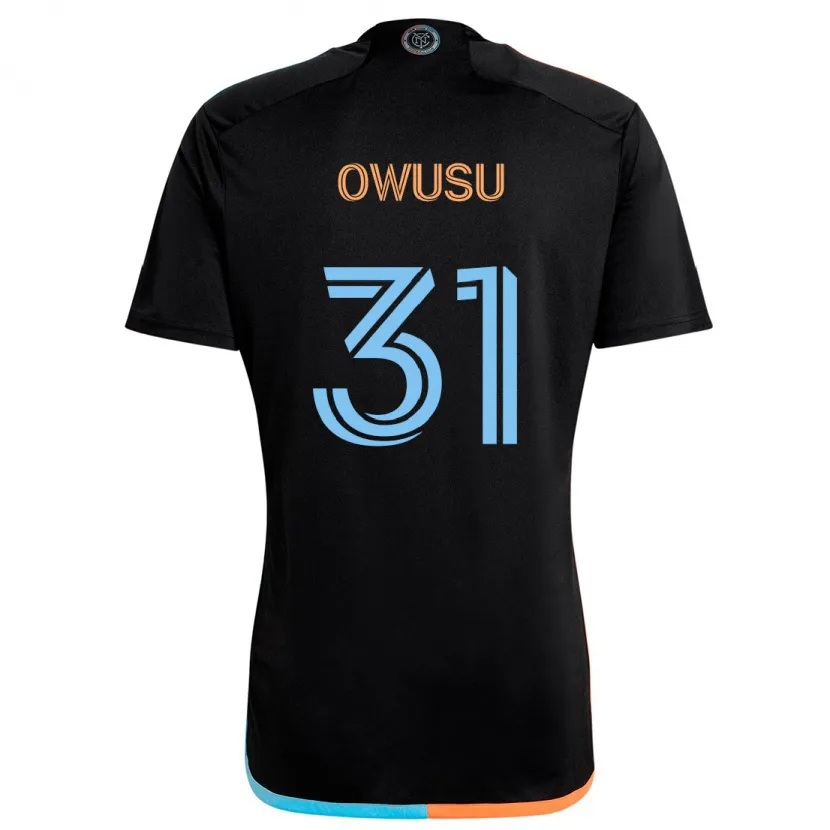 Danxen Kinderen Samuel Owusu #31 Zwart Oranje Blauw Uitshirt Uittenue 2024/25 T-Shirt