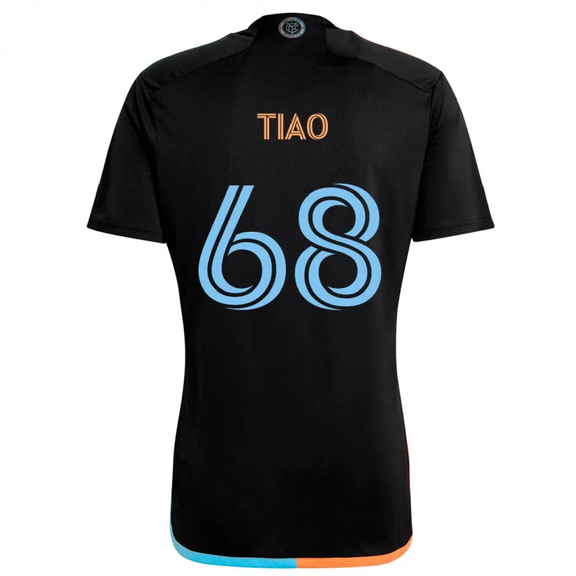 Danxen Kinderen Christopher Tiao #68 Zwart Oranje Blauw Uitshirt Uittenue 2024/25 T-Shirt