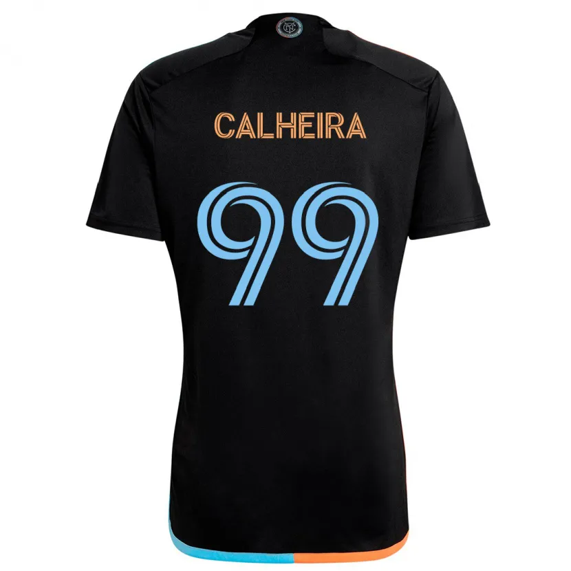 Danxen Kinderen Taylor Calheira #99 Zwart Oranje Blauw Uitshirt Uittenue 2024/25 T-Shirt