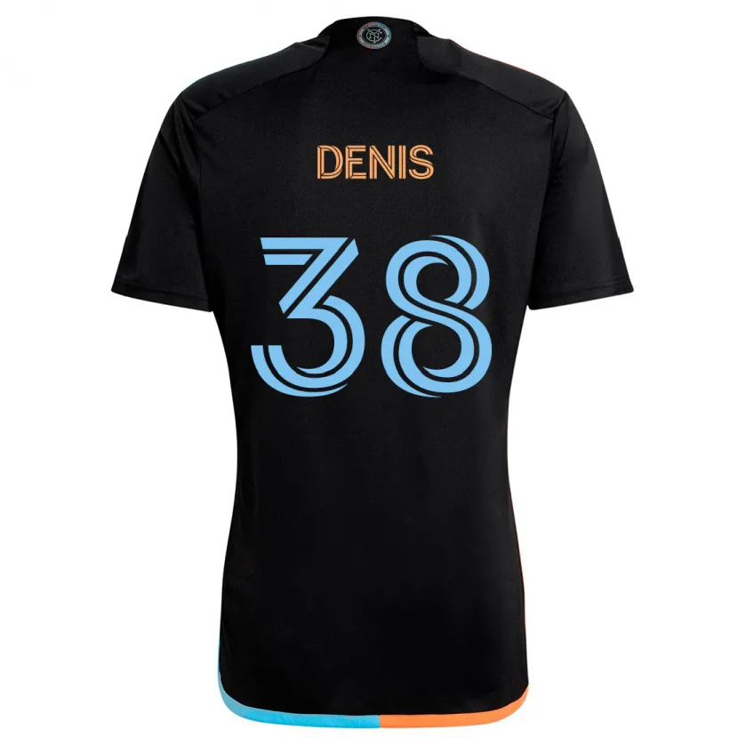 Danxen Kinderen John Denis #38 Zwart Oranje Blauw Uitshirt Uittenue 2024/25 T-Shirt