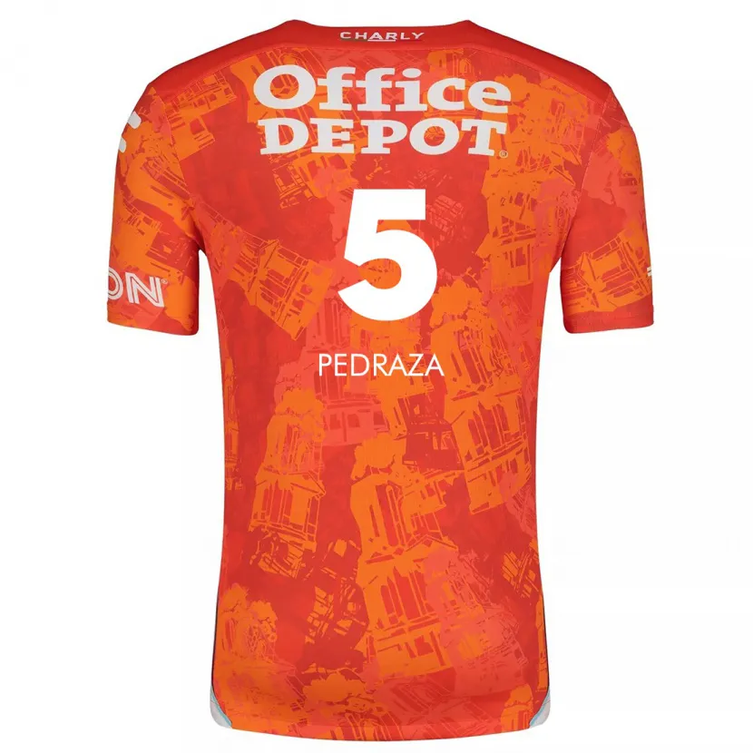 Danxen Kinderen Pedro Pedraza #5 Oranje Wit Uitshirt Uittenue 2024/25 T-Shirt