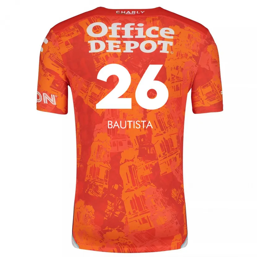 Danxen Kinderen Alán Bautista #26 Oranje Wit Uitshirt Uittenue 2024/25 T-Shirt