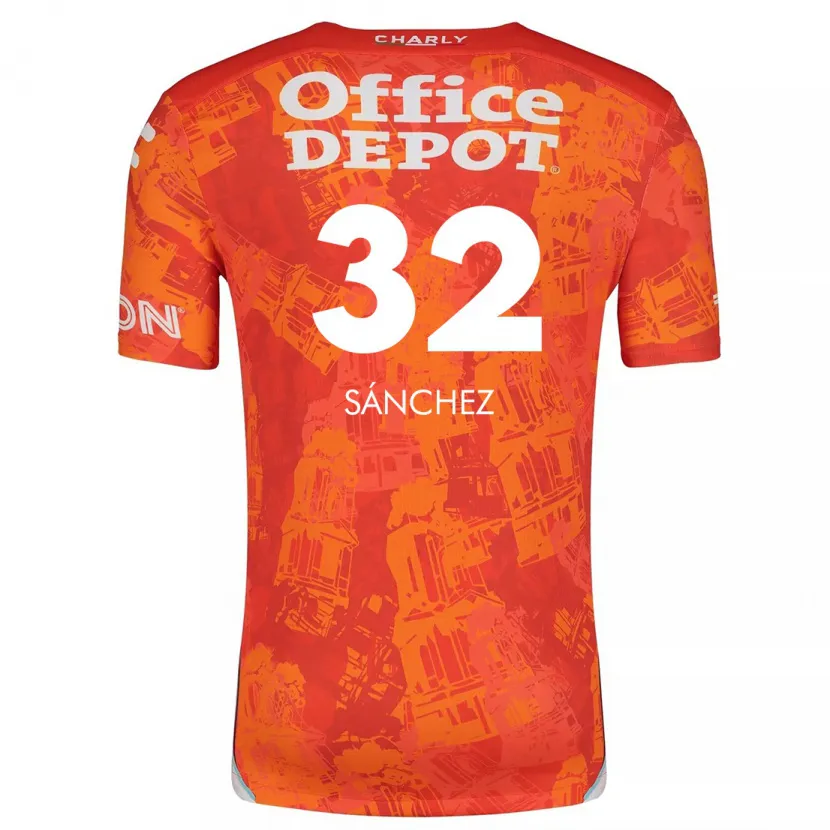 Danxen Kinderen Carlos Sánchez #32 Oranje Wit Uitshirt Uittenue 2024/25 T-Shirt