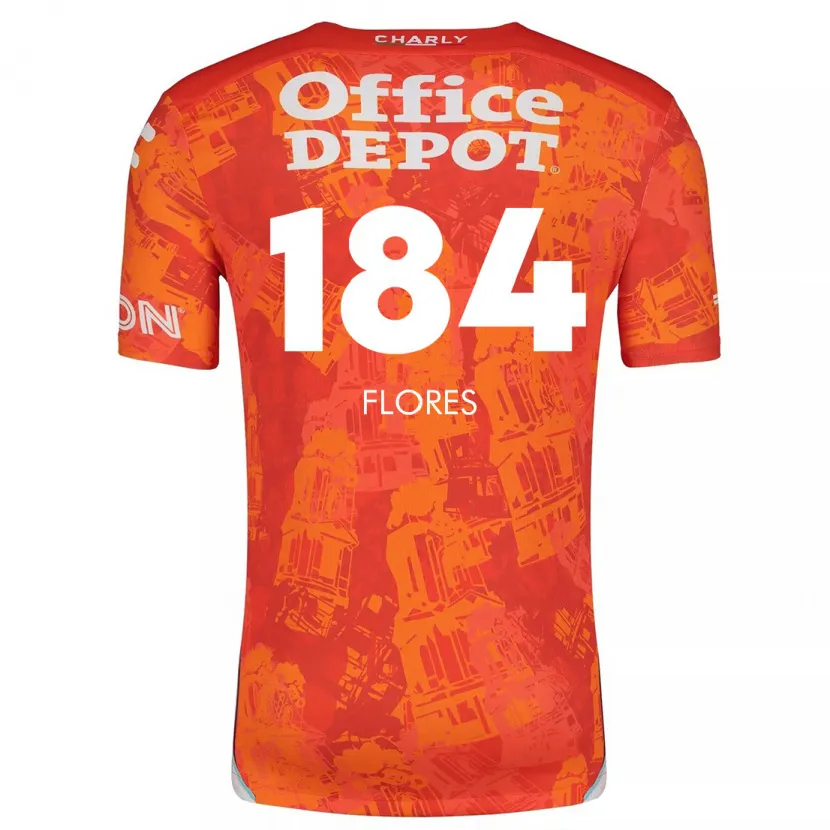 Danxen Kinderen Jason Flores #184 Oranje Wit Uitshirt Uittenue 2024/25 T-Shirt