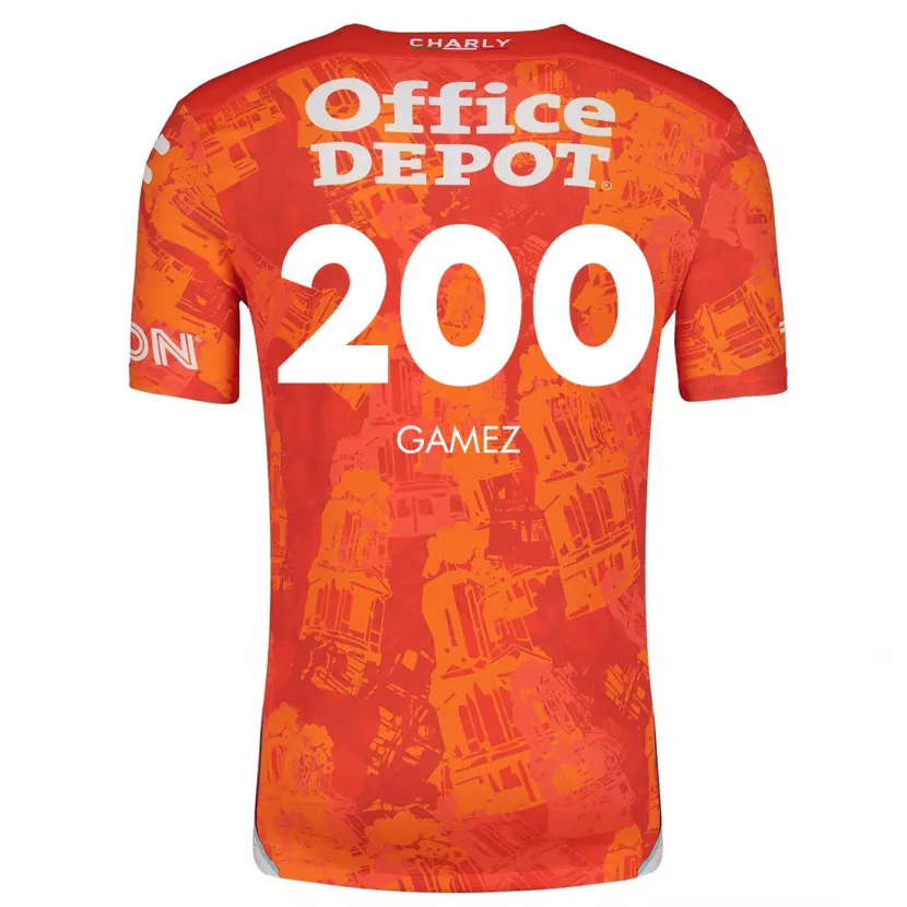 Danxen Kinderen Sergio Gámez #200 Oranje Wit Uitshirt Uittenue 2024/25 T-Shirt