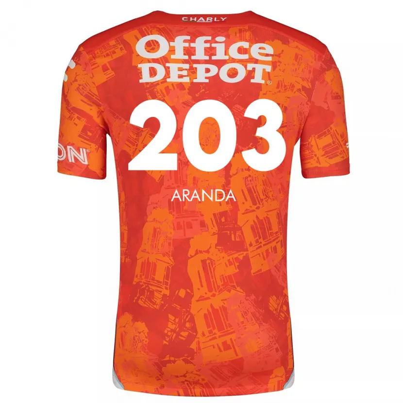 Danxen Kinderen Juan Aranda #203 Oranje Wit Uitshirt Uittenue 2024/25 T-Shirt