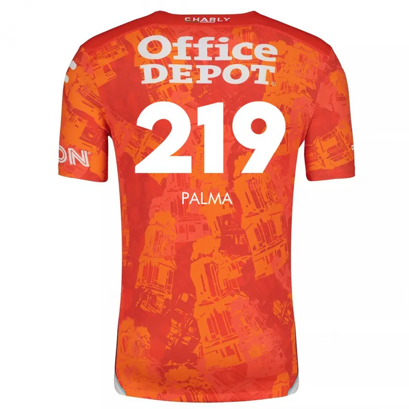 Danxen Kinderen Pablo Palma #219 Oranje Wit Uitshirt Uittenue 2024/25 T-Shirt