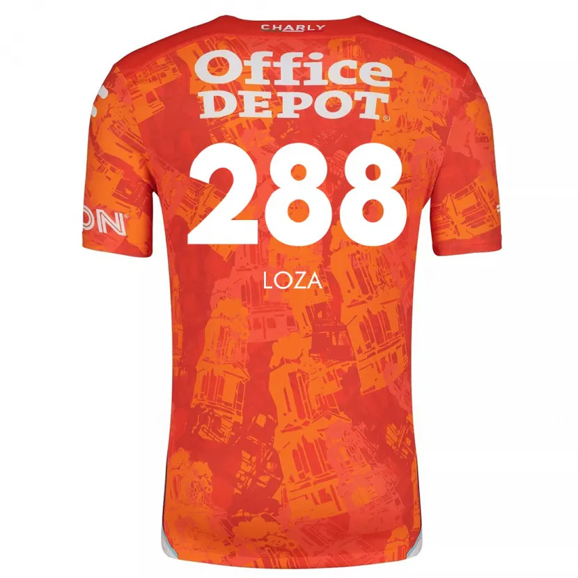 Danxen Kinderen Santino Loza #288 Oranje Wit Uitshirt Uittenue 2024/25 T-Shirt