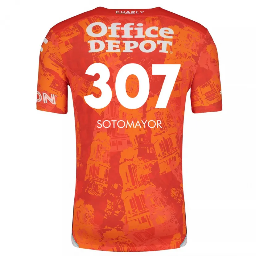 Danxen Kinderen Jacob Sotomayor #307 Oranje Wit Uitshirt Uittenue 2024/25 T-Shirt