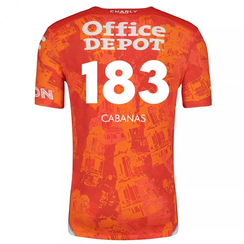 Danxen Kinderen Mauricio Cabañas #183 Oranje Wit Uitshirt Uittenue 2024/25 T-Shirt