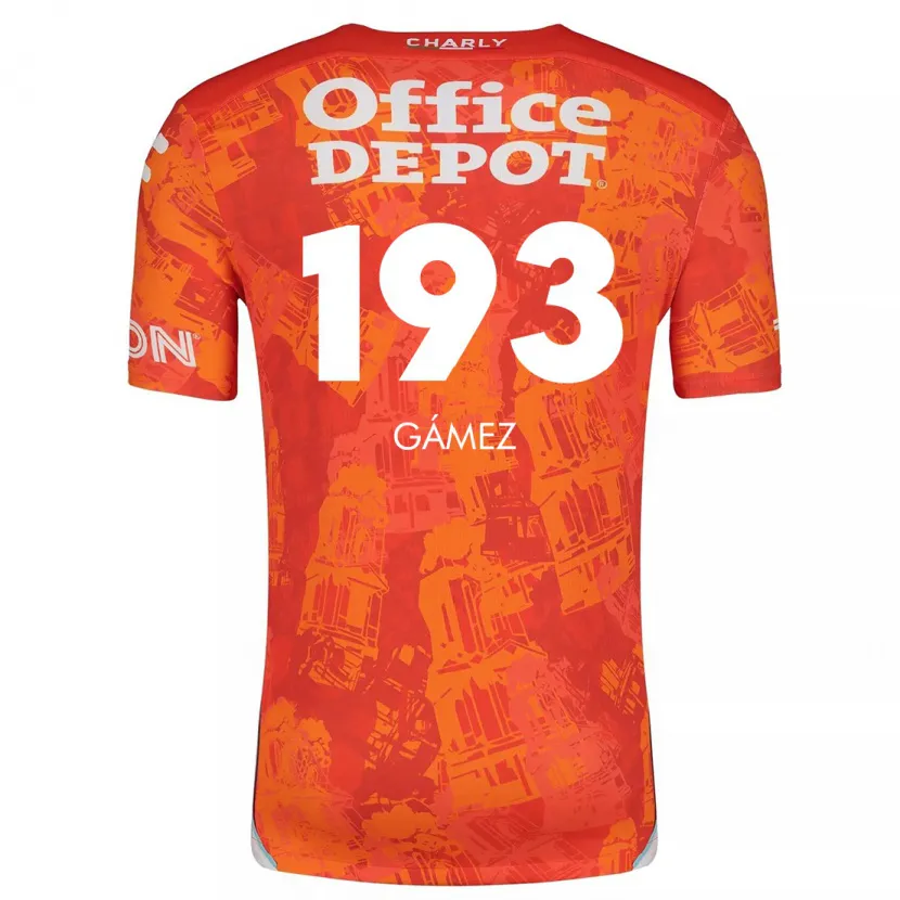 Danxen Kinderen Juan Gámez #193 Oranje Wit Uitshirt Uittenue 2024/25 T-Shirt