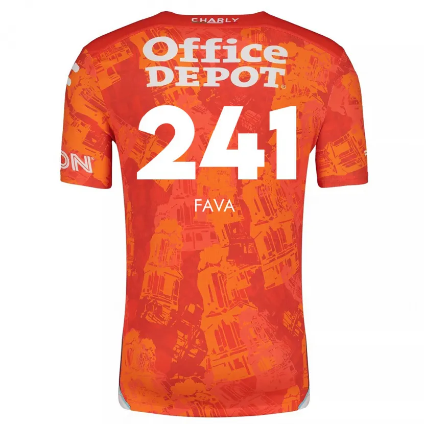 Danxen Kinderen Marco Fava #241 Oranje Wit Uitshirt Uittenue 2024/25 T-Shirt