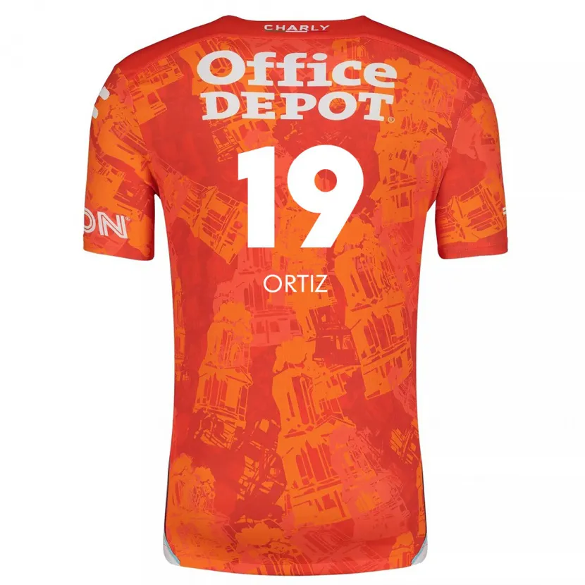 Danxen Kinderen Celso Ortiz #19 Oranje Wit Uitshirt Uittenue 2024/25 T-Shirt