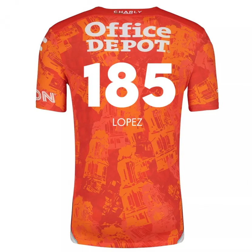 Danxen Kinderen René López #185 Oranje Wit Uitshirt Uittenue 2024/25 T-Shirt