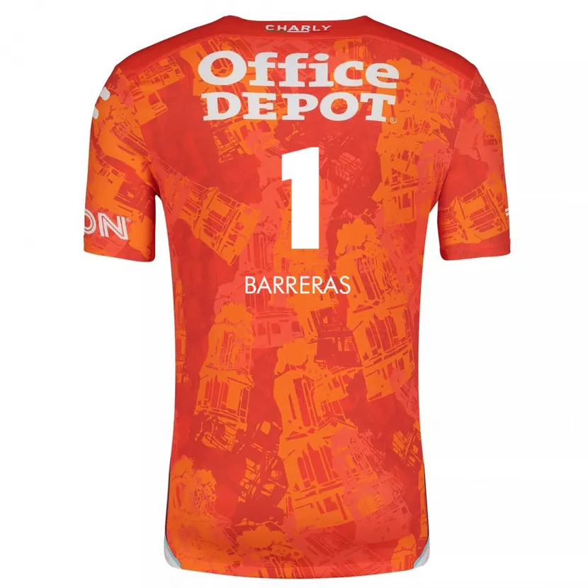 Danxen Kinderen Esthefanny Barreras #1 Oranje Wit Uitshirt Uittenue 2024/25 T-Shirt