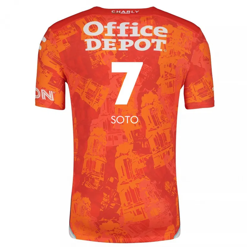 Danxen Kinderen Alice Soto #7 Oranje Wit Uitshirt Uittenue 2024/25 T-Shirt